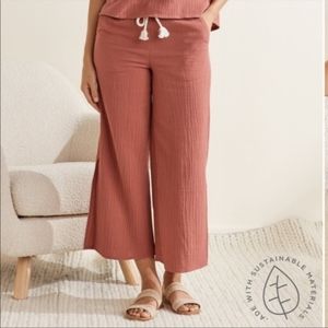 UpWest Wide Leg Plisse Textured Pant 